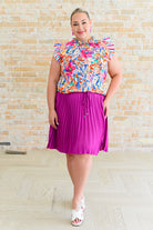 Get Out of Town Ruffle Sleeve Top Blouse Ave Shops- Tilden Co.