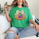 King Cake Bow Graphic Tee Womens Ave Shops- Tilden Co.