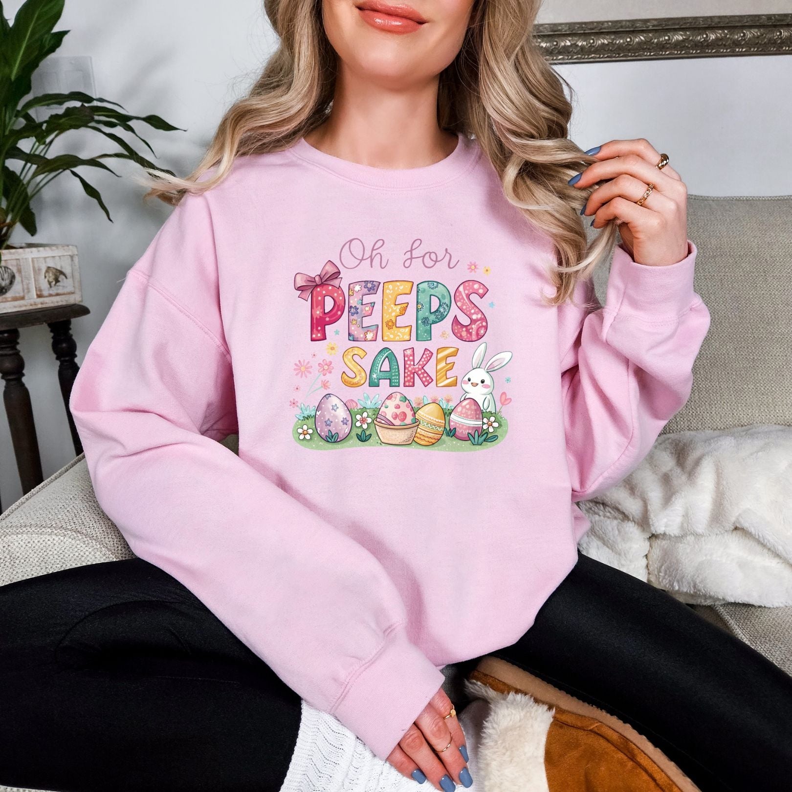 For Peeps Sake Graphic Sweatshirt Womens Ave Shops- Tilden Co.