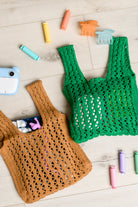 Girls Day Open Weave Bag in Green Crossbody Bag Ave Shops- Tilden Co.