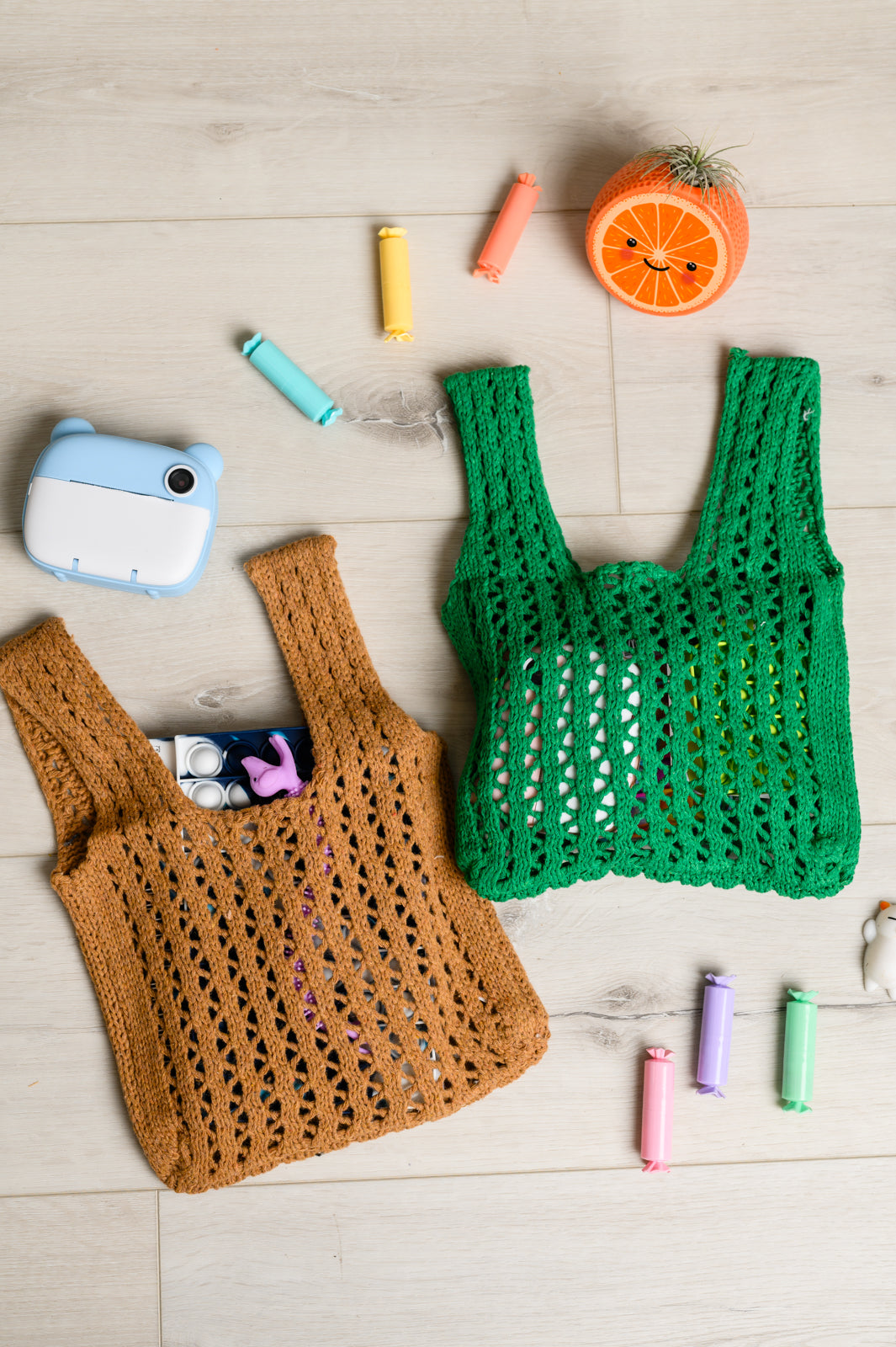 Girls Day Open Weave Bag in Green Crossbody Bag Ave Shops- Tilden Co.