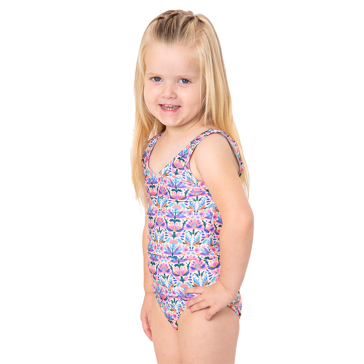 V Neck Tankini Top (Girls) Swim Top Janela Bay- Tilden Co.