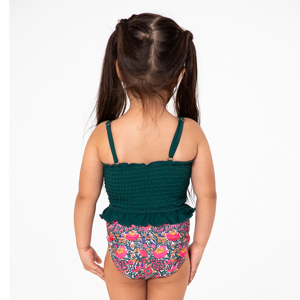 Smocked Tankini Top (Girls) Janela Bay- Tilden Co.