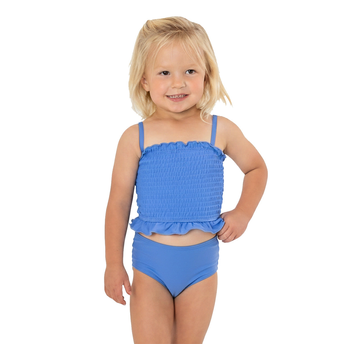 Smocked Tankini Top (Girls) Janela Bay- Tilden Co.