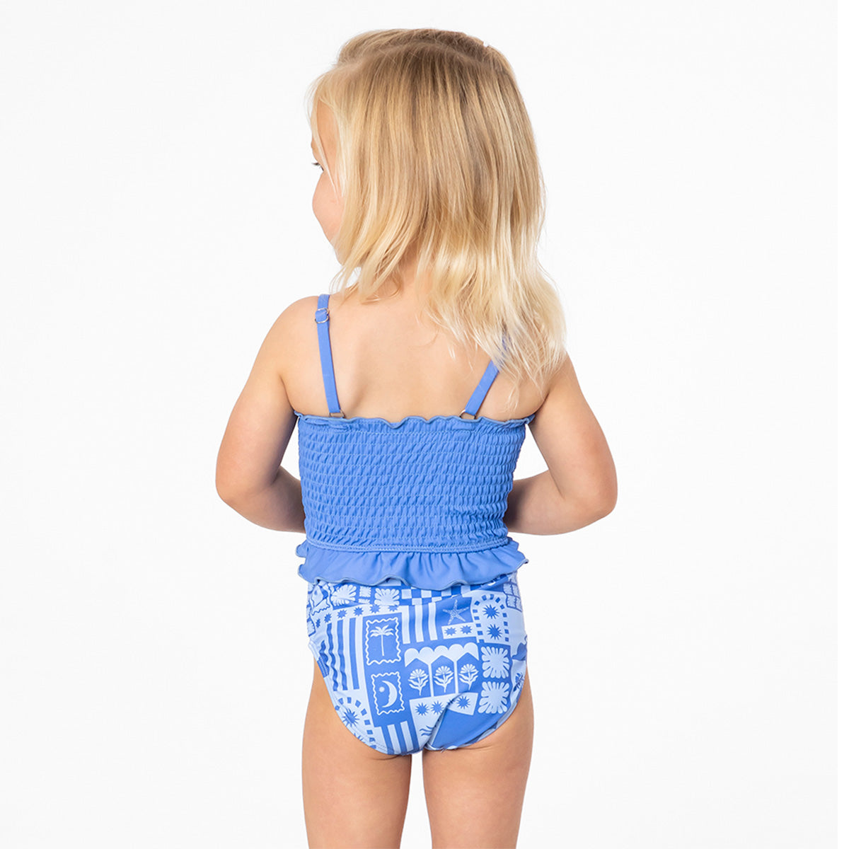 Smocked Tankini Top (Girls) Janela Bay- Tilden Co.