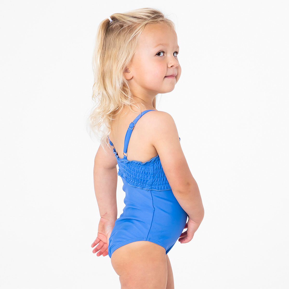 Smocked One Piece Swimsuit (Girls) Janela Bay- Tilden Co.