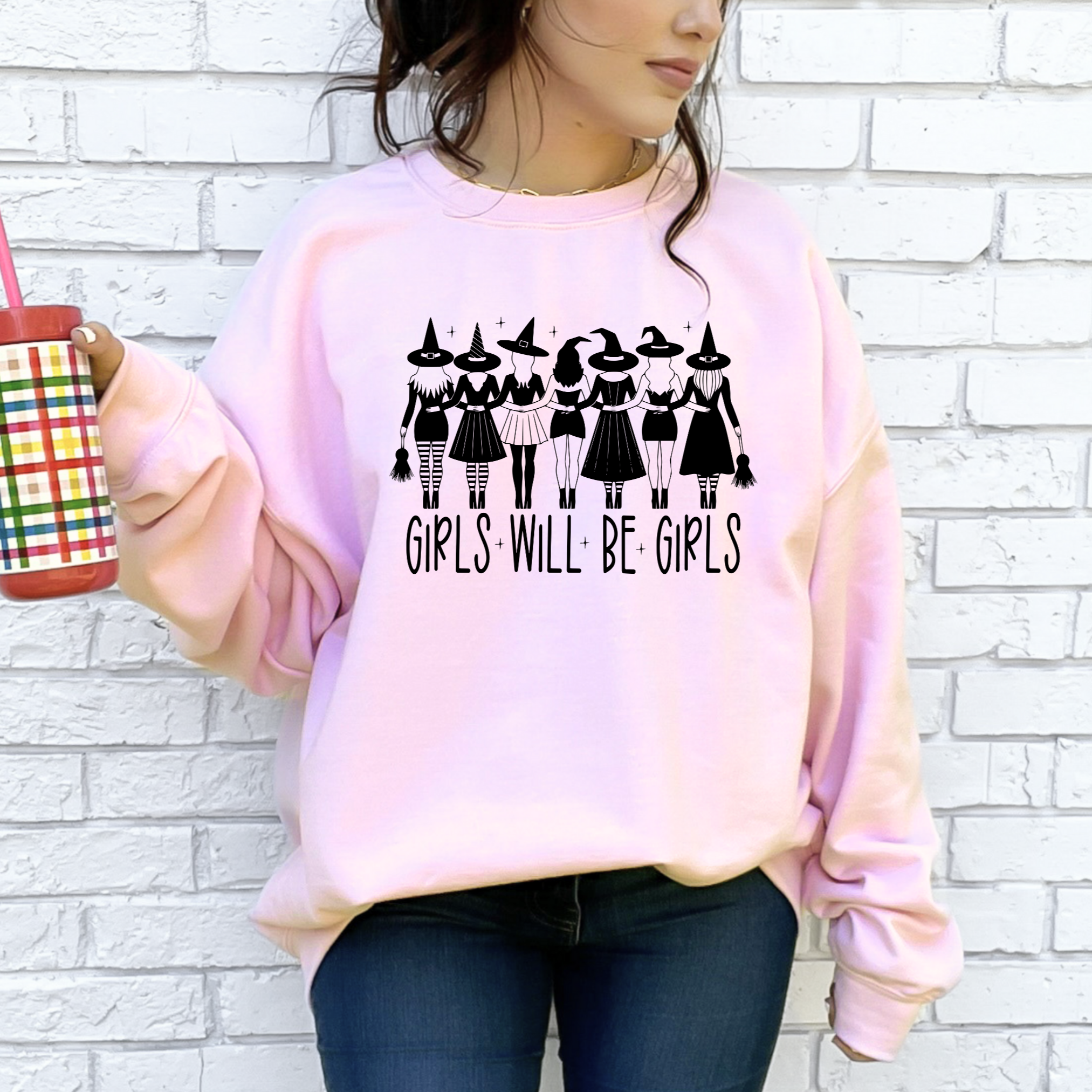 Girls Will Be Girls Sweatshirt in Two Colors Womens Ave Shops- Tilden Co.
