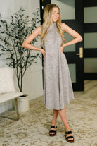 Glam Dress and Cardigan Set in Chocolate Womens Ave Shops- Tilden Co.