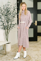 Glam Dress and Cardigan Set in Wine Womens Ave Shops- Tilden Co.