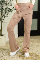 Go Time High Waist Bottoms in Mocha Womens Ave Shops- Tilden Co.