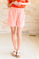 Go With It High Rise Striped Shorts Bottoms Ave Shops- Tilden Co.