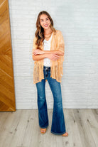 Good Days Ahead Lace Kimono In Peach Layers Ave Shops- Tilden Co.