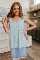 Good For You Ruffle Detail Tank Tops Ave Shops- Tilden Co.