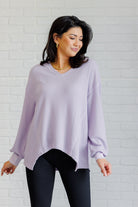 Good Things Are Coming V-Neck Top in Lavender Tops Ave Shops- Tilden Co.