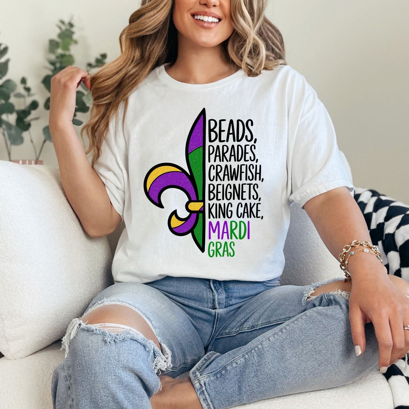 Best Of Mardi Gras Graphic Tee Womens Ave Shops- Tilden Co.