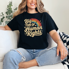 Big Fan of Human Rights Graphic Tee in Black T-Shirt Ave Shops- Tilden Co.