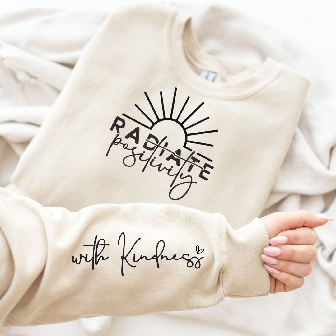 Radiate Positivity Graphic Sweatshirt in Three Colors    Preorder Ave Shops- Tilden Co.