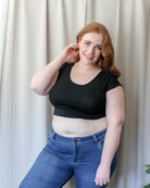 Classic Basic Cap Sleeve Black / XS Black XS Basic HALFTEE Layering Fashions- Tilden Co.
