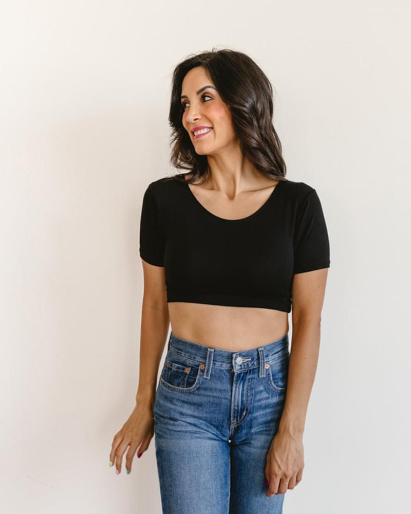 Classic Boyfriend Halftee Black / XS Black XS Boyfriend HALFTEE Layering Fashions- Tilden Co.