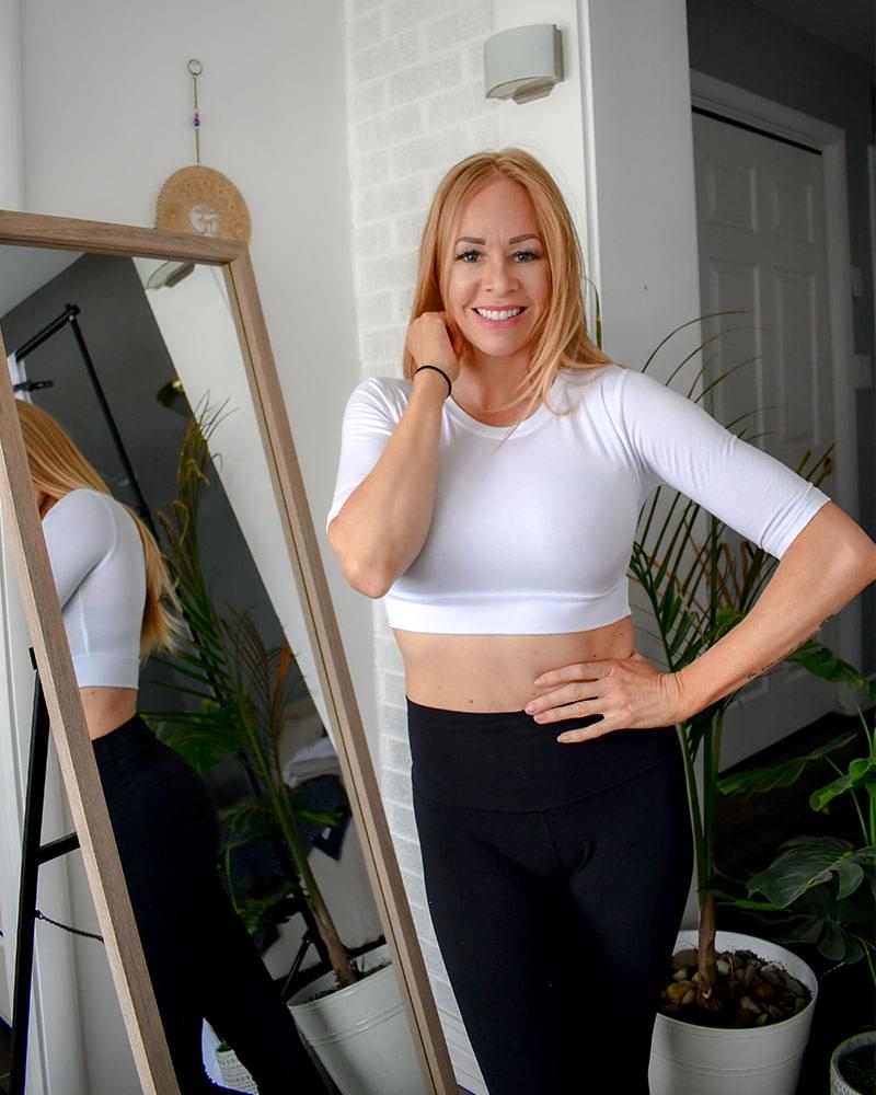 Crew Neck Elbow Sleeve Halftee White / XS White XS Elbow Sleeve HALFTEE Layering Fashions- Tilden Co.