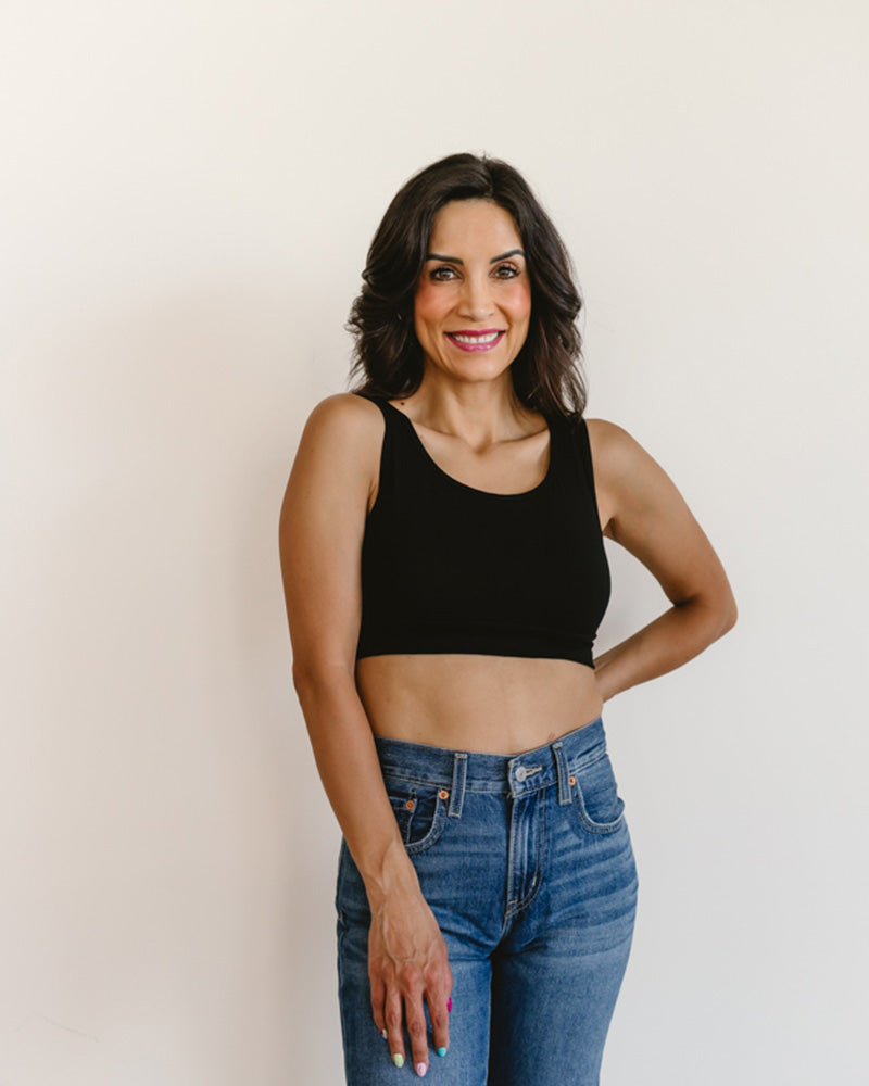 Classic Wide Strap Tank Halftee Black / XS Black XS Tank HALFTEE Layering Fashions- Tilden Co.