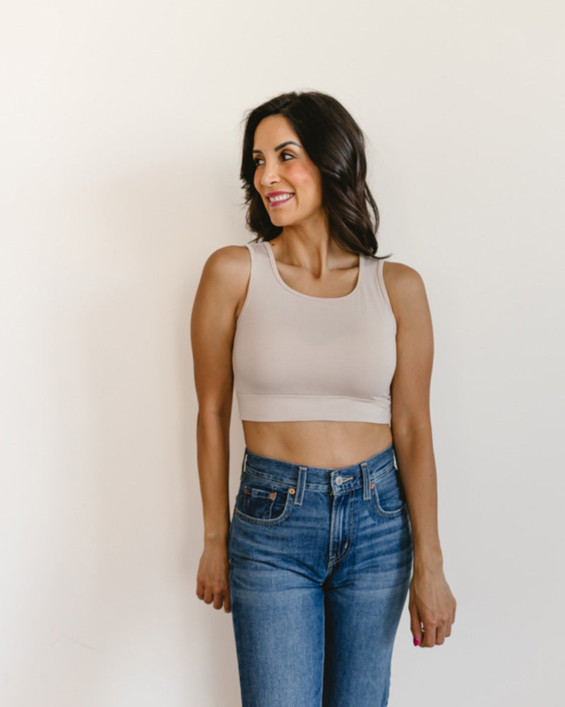 Classic Wide Strap Tank Halftee Nude / XS Nude XS Tank HALFTEE Layering Fashions- Tilden Co.