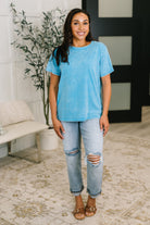 Had to Be There Mineral Wash Tee in Deep Sky Womens Ave Shops- Tilden Co.