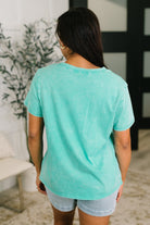 Had to Be There Mineral Wash Tee in Turquoise Womens Ave Shops- Tilden Co.