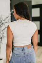 Halfway to Heaven Cropped Top in Sand Beige T-Shirt Ave Shops- Tilden Co.