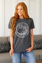Happiness Comes in Waves Tee Tops Ave Shops- Tilden Co.