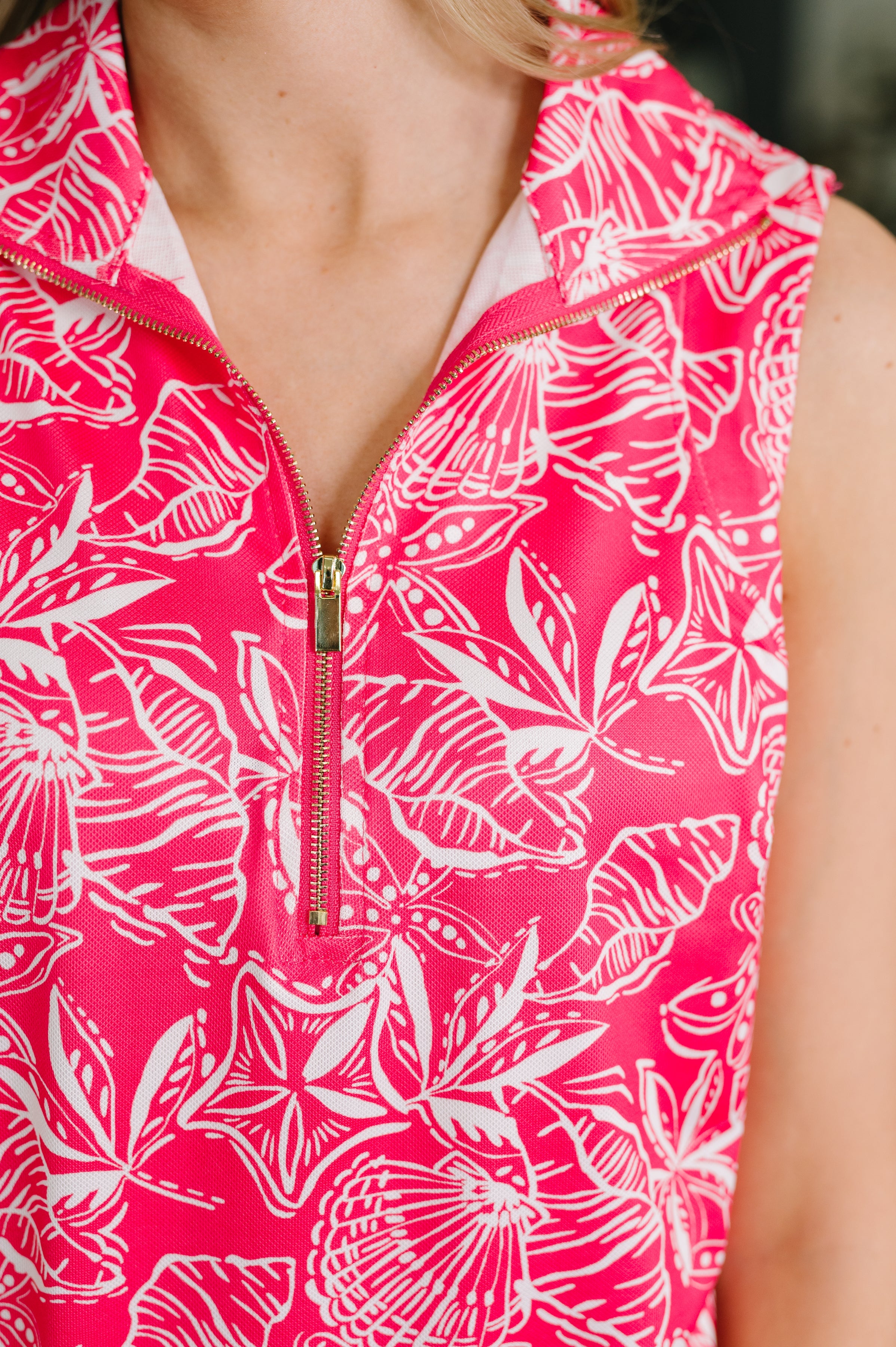 Harbour Quarter Zip Dress in Coastal Pink Womens Ave Shops- Tilden Co.
