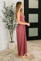 Head to Toe Whoa Gathered Wide Leg Jumpsuit in Mauve Womens Ave Shops- Tilden Co.