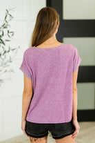 Heathered Harmony Basic Tee in Light Plum Womens Ave Shops- Tilden Co.