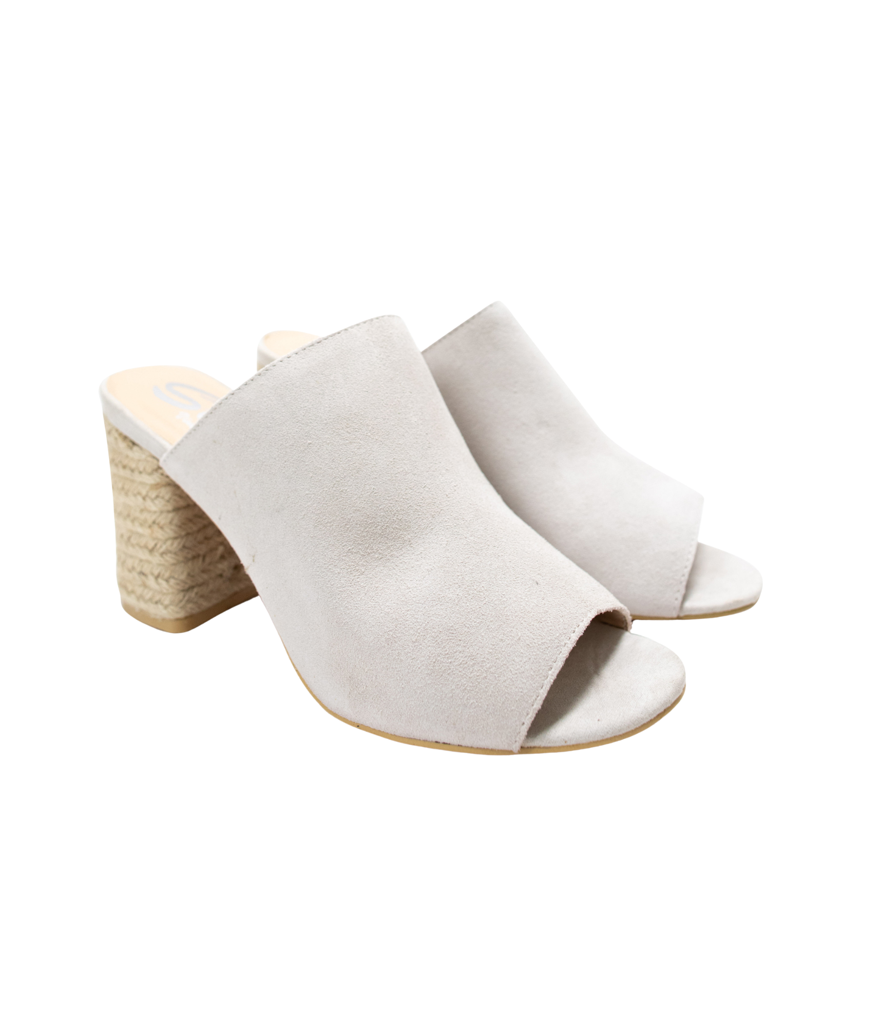 Helena Heeled Sandal in Ice Suede    Shoes Ave Shops- Tilden Co.