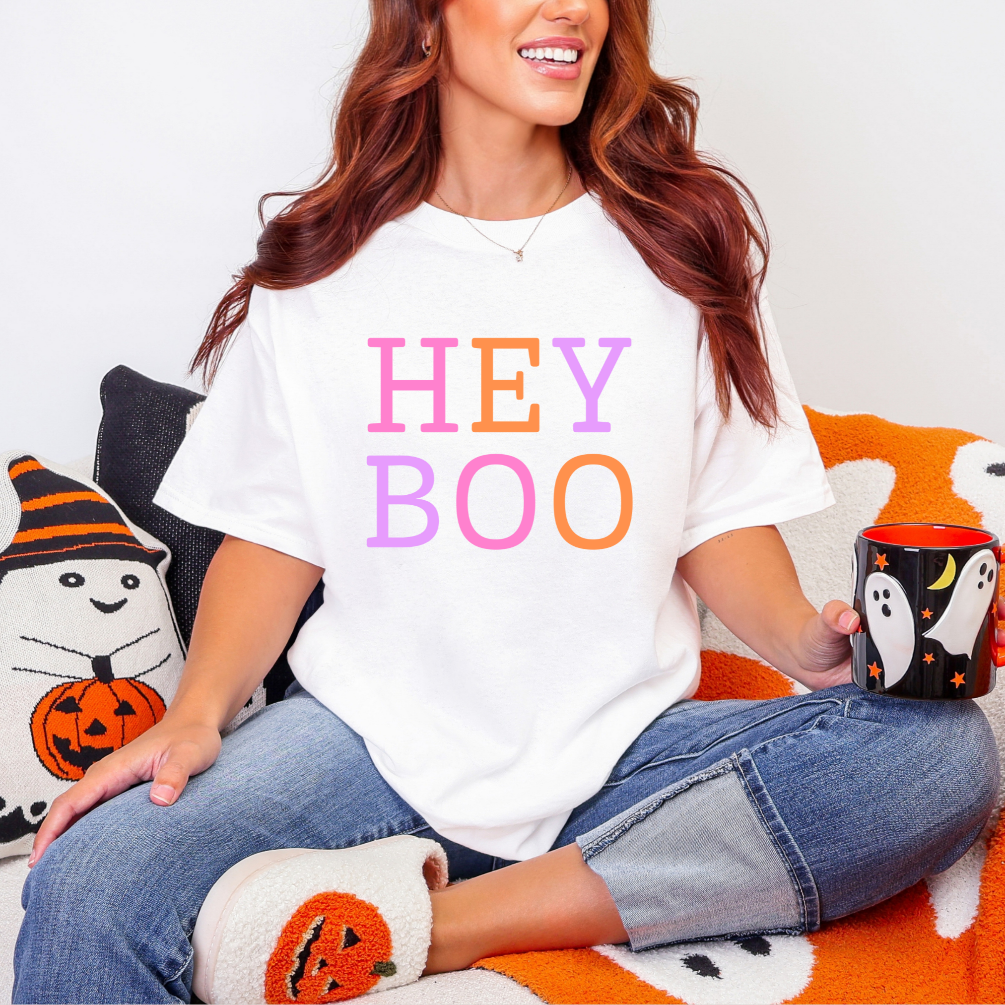 Hey BOO Graphic Tee in Three Colors Womens Ave Shops- Tilden Co.