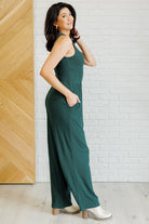 Hilary Wide Leg Jumpsuit in Green    Jumpsuits & Rompers Ave Shops- Tilden Co.