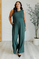 Hilary Wide Leg Jumpsuit in Green    Jumpsuits & Rompers Ave Shops- Tilden Co.