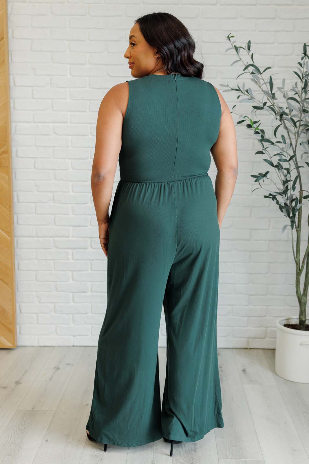 Hilary Wide Leg Jumpsuit in Green    Jumpsuits & Rompers Ave Shops- Tilden Co.