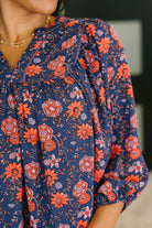 Hitherto Unknown Floral Babydoll Blouse Womens Ave Shops- Tilden Co.