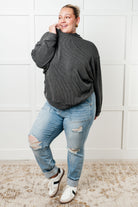 Hold That Thought Rib Knit Hoodie Tops Ave Shops- Tilden Co.