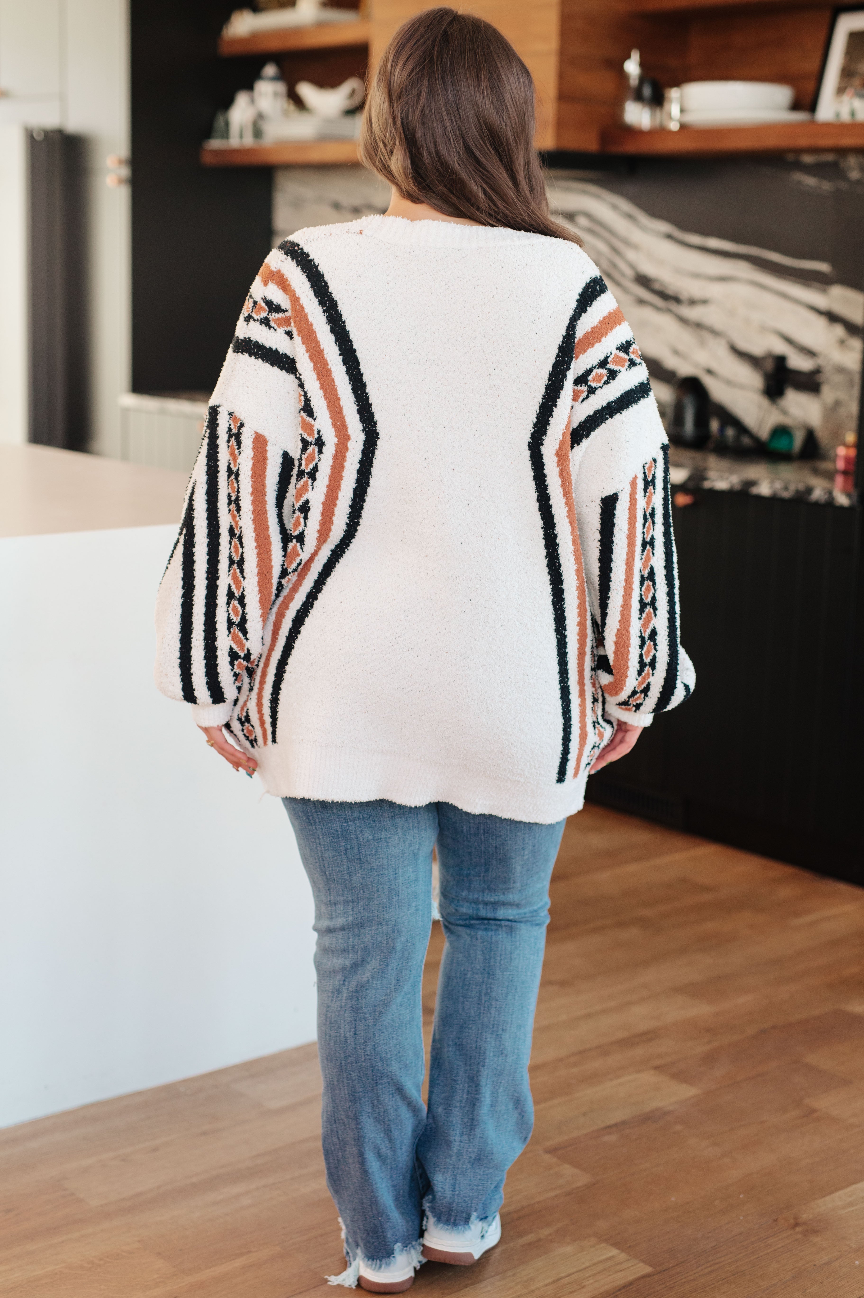 Holding On Aztec Print Cardigan Layers Ave Shops- Tilden Co.