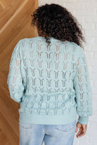 Hole In One Sheer Pointelle Knit Sweater    Tops Ave Shops- Tilden Co.