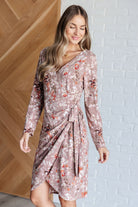 Honey Do I Ever Faux Wrap Dress in Taupe    Dresses Ave Shops- Tilden Co.