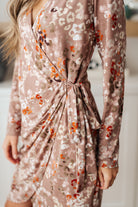 Honey Do I Ever Faux Wrap Dress in Taupe    Dresses Ave Shops- Tilden Co.