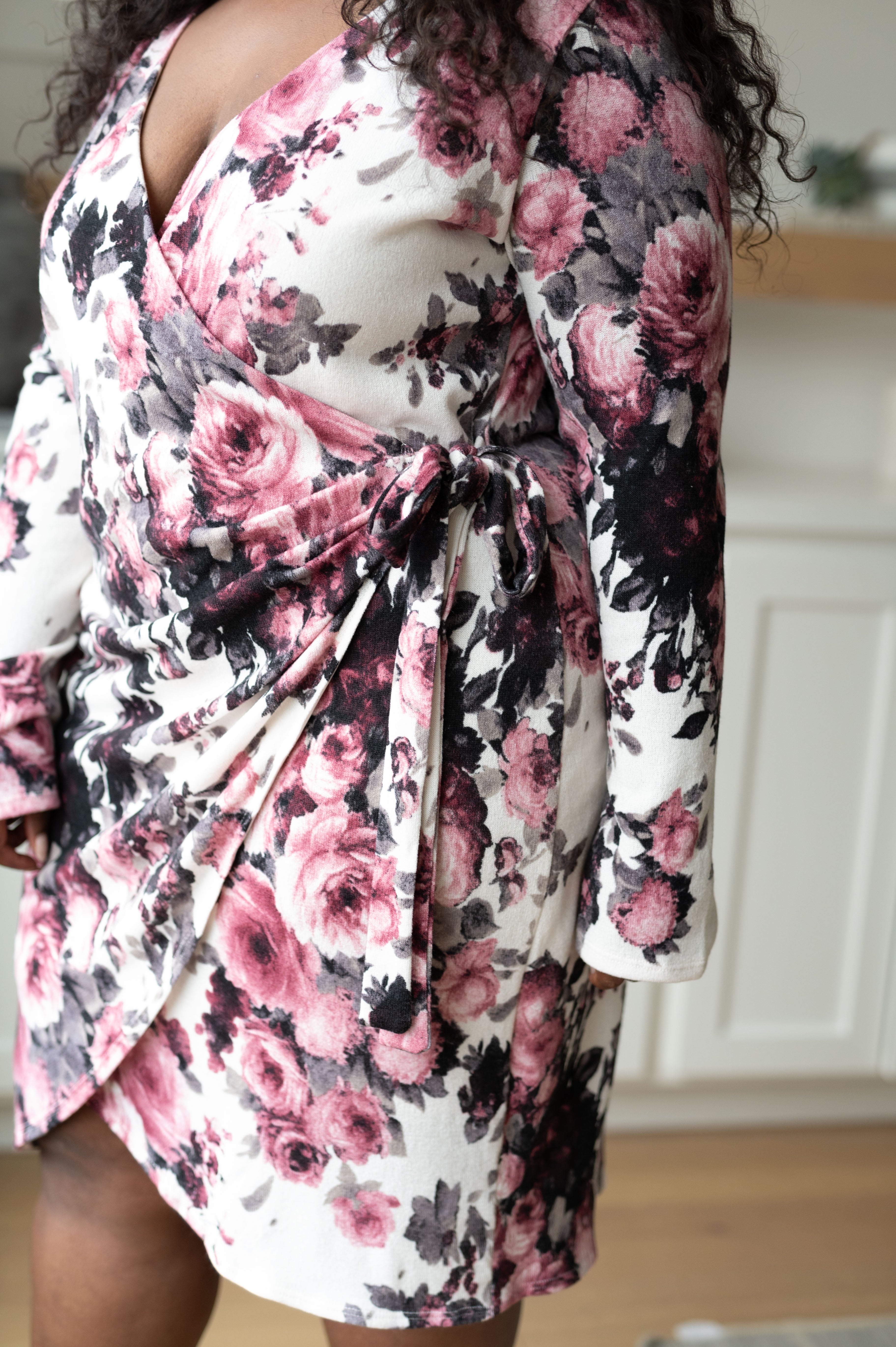 Honey Do I Ever Faux Wrap Dress in White Floral    Dresses Ave Shops- Tilden Co.