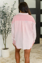 Hot & Unbothered Full Front Button Down Shacket in Pink Womens Ave Shops- Tilden Co.