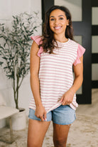 How Do You Do Flutter Sleeve Top in Rose Womens Ave Shops- Tilden Co.