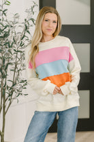 Humor Me Color Block Relaxed Pullover Womens Ave Shops- Tilden Co.