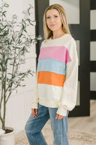 Humor Me Color Block Relaxed Pullover Womens Ave Shops- Tilden Co.