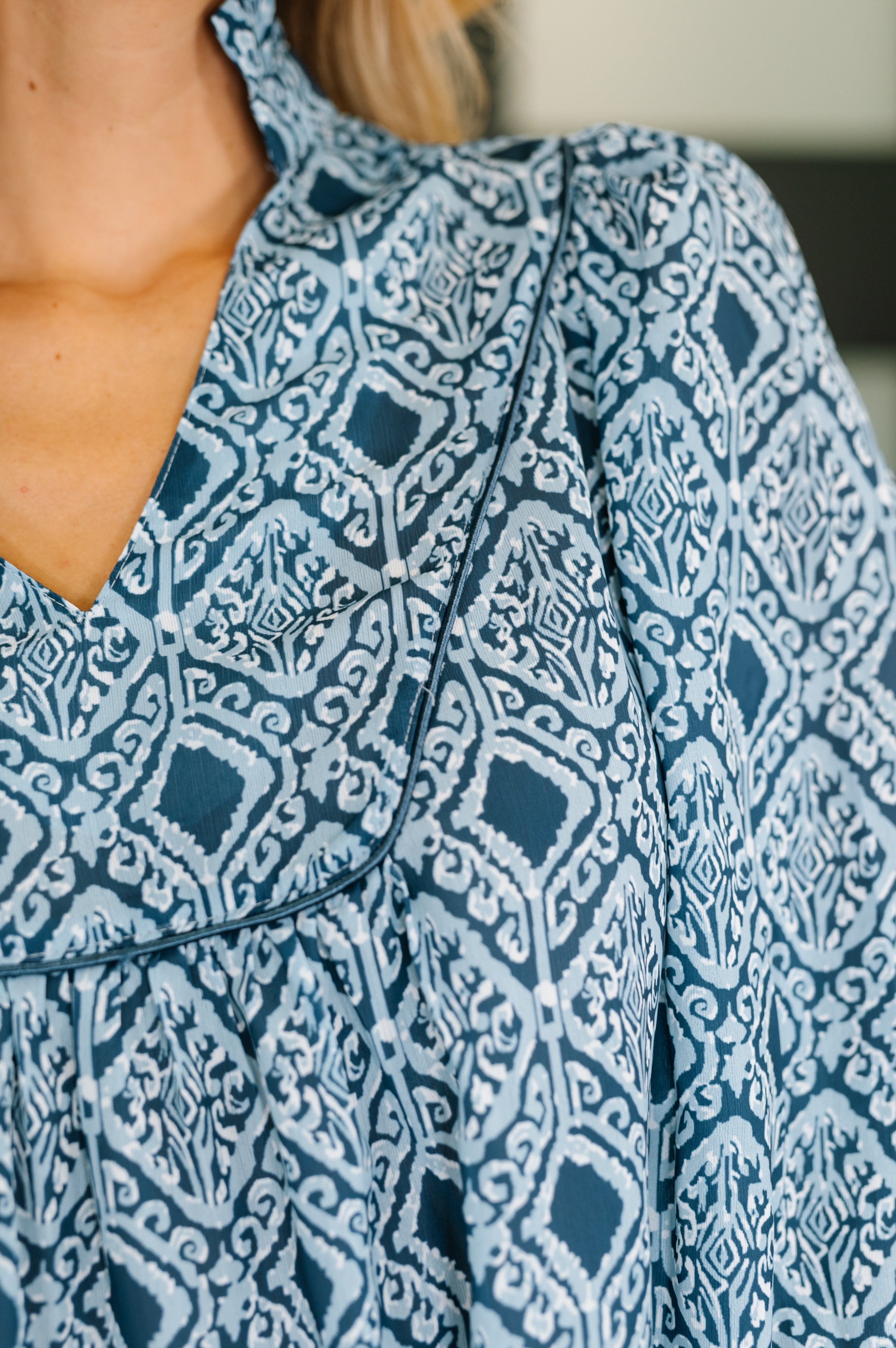 I Gave You My Heart Floral Babydoll Blouse Womens Ave Shops- Tilden Co.